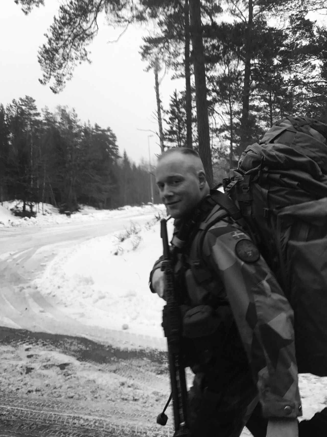 Niklas Lindahl during Swedish Armed Forces officer training